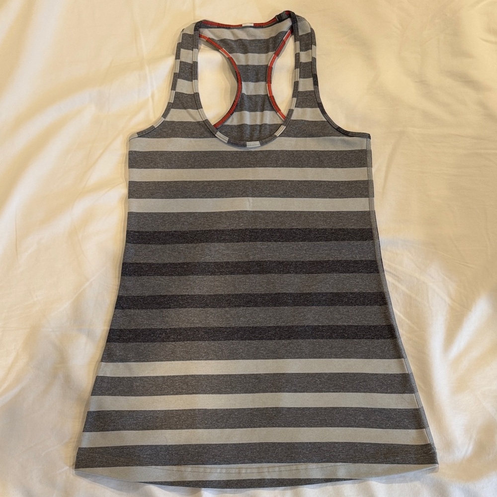 Lululemon Striped Gray Women's Tank Top
